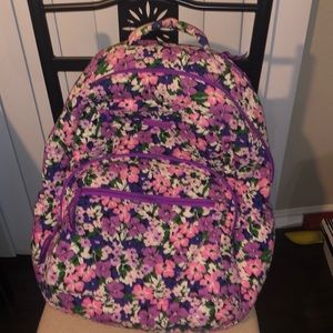 Vera Bradly purple flower backpack (gently used)